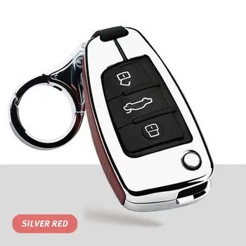 Custodia/cover per Chiave/telecomando in lega di zinco per Audi A1 A3 C5 Q3 B6 B7 A4 A5 A7 A8 Q5 Q7 R8 TT S5 S6 S7 S8 SQ5 RS5 portachiavi conchiglia 5 Custodia/cover per Chiave/telecomando in lega di zinco per Audi A1 A3 C5 Q3 B6 B7 A4 A5 A7 A8 Q5 Q7 R8 TT S5 S6 S7 S8 SQ5 RS5 portachiavi conchiglia - Copertura della cassa chiave dell automobile in lega di zinco per Audi A1 A3 C5