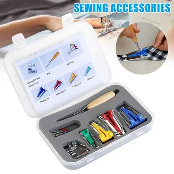 

16pcs Set Bias Tape Maker Kit for Sewing Quilting Awl and Binder Foot Tools Sewing Accessories HUG-Deals