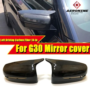

Fits For BMW 5 series 1:1 Replacement G30 Mirror Cover Left Driving Carbon Black G30 520i 530i 535iGT 540i Side Mirror Wing 18-