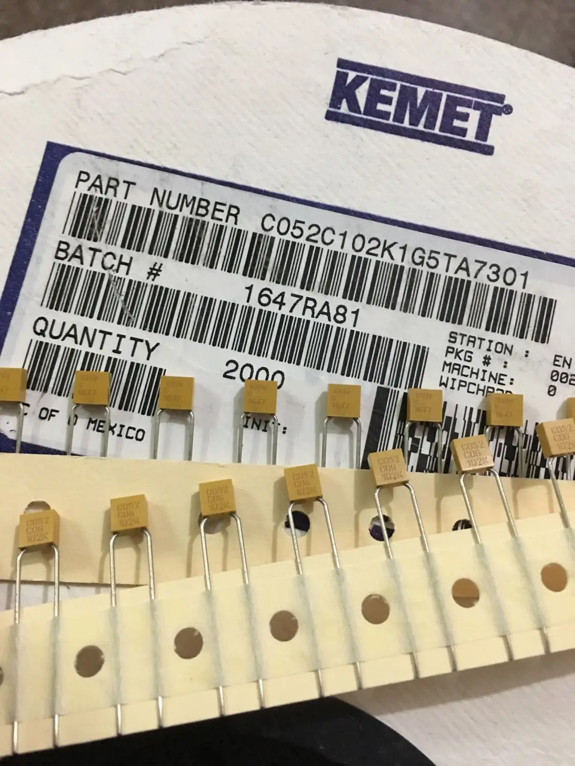 30 шт. US KEMET 1000PF 100V C052C102K многослойный керамический конденсатор блистерный монолит
