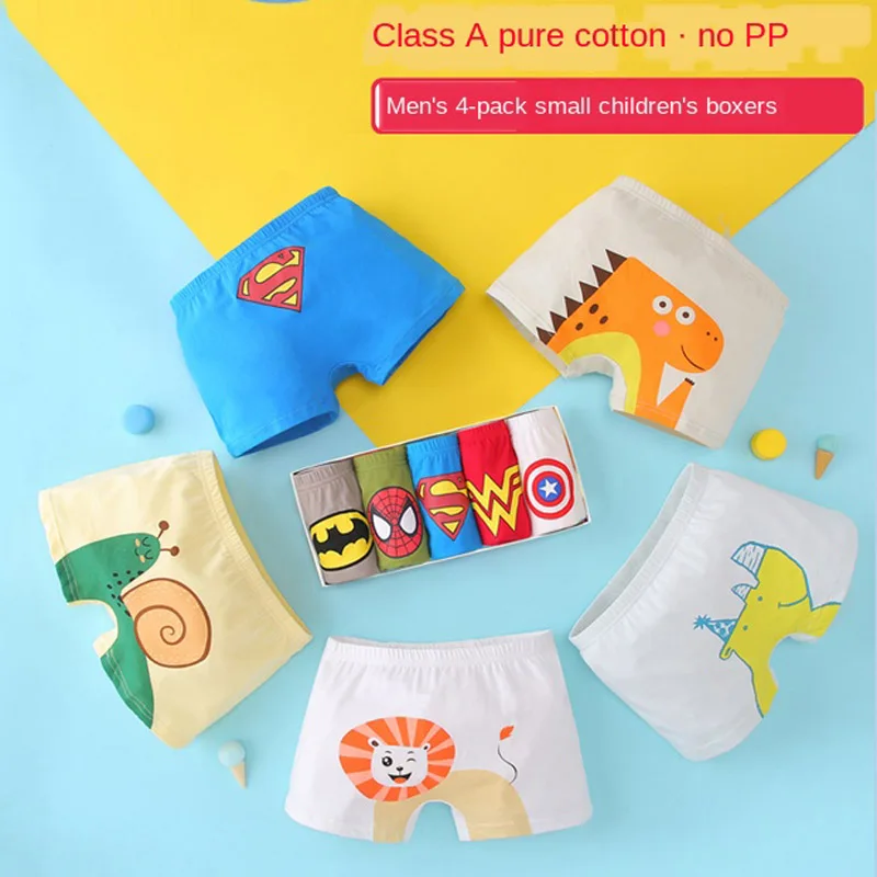 Boys' underwear children's boxer pants baby Cotton Boxer Shorts Boys cartoon underpants 3-10 years old girls' underwear