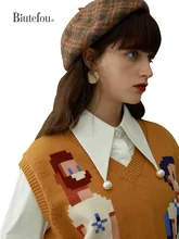 

【Biutefou】Original Design 2022 Spring Women Long Sleeve Pearl Embellished Shirt