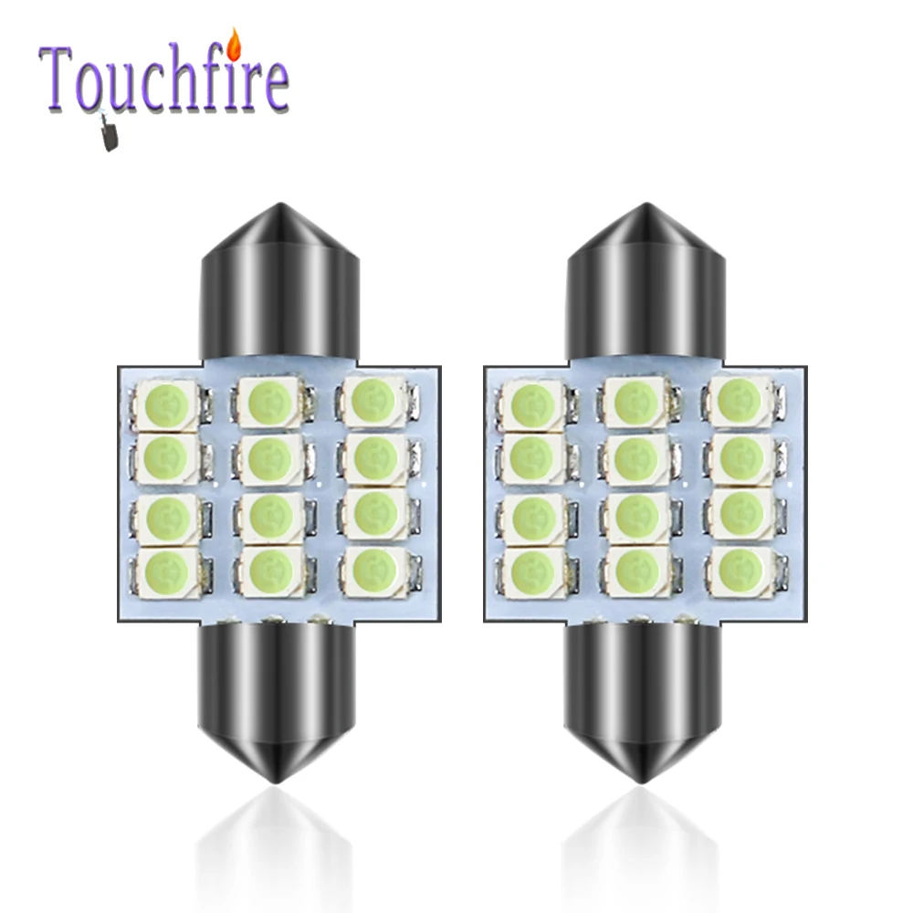 100pcs Festoon 31/36/39/ 41mm car LED Bulb C5W C10W Auto License Plate Light Reading Light Interior Lamp White DC12V Wholesale