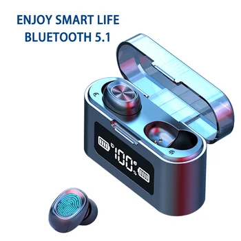 

2020 New TWS LED Display Wireless Bluetooth Earphone Wireless Headset Touch Key Bluetooth 5.1 2000mAh Charging Box Headset