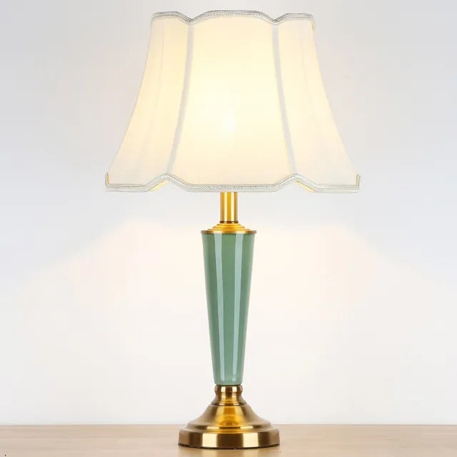 $US $210.00 Ceramic Desk Lamp Jingdezhen American-Style Country Modern Simple Living Room Study Bedroom Bedside Lamp Soft Hotel Wholesale