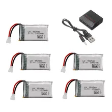 3.7v Bateria para Syma X5 X5C X5SC X5SW TK M68 MJX X705C SG600 Zangão RC Peça De Reposição 3.7V 1000mAh 952540 Lipo Carregador de Bateria Set