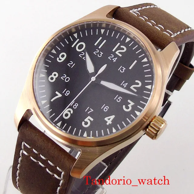 Tandorio-ブロンズ製の自動巻き時計nh35a,頑丈なTubn8,200m防水,39mm 