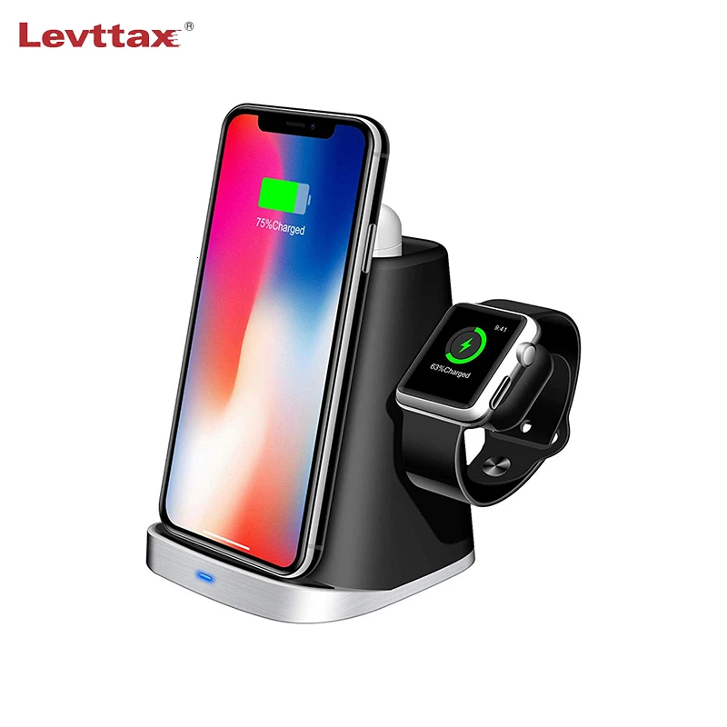 

3 in 1 Qi Wireless Charger Stand For Apple Watch 5 4 3 2 1 Fast Charging Dock Station For iPhone 11 Pro XS Max XR X 8 AirPods
