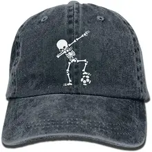 Dab вытирая Скелет Футбол для взрослых Джинсовая Шляпа водителя грузовика бейсбольная кепка