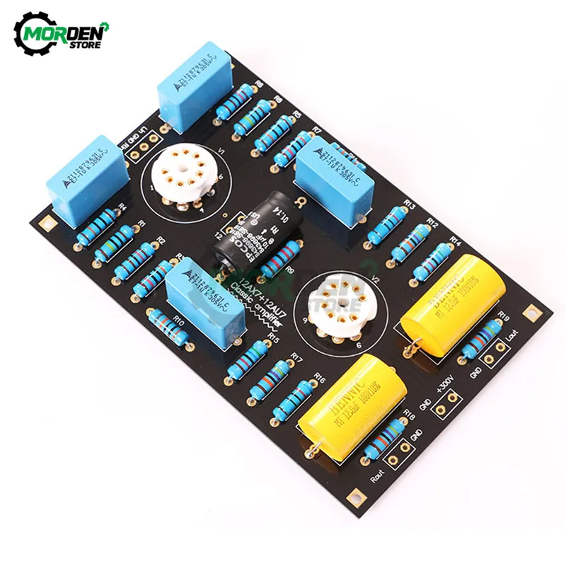 

Circuit Tube Preamplifier Preamp Board DIY Kits For 12AX7/12AU7 Tube DC 180V-300V DC 12V Preamp Amplifier Board