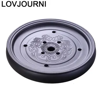

Puer Ceremony De Te Chino Accessories Board Vassoio Da Portata Set Dienbladen Gongfu Chinese Holder Kung Fu Tea Tray