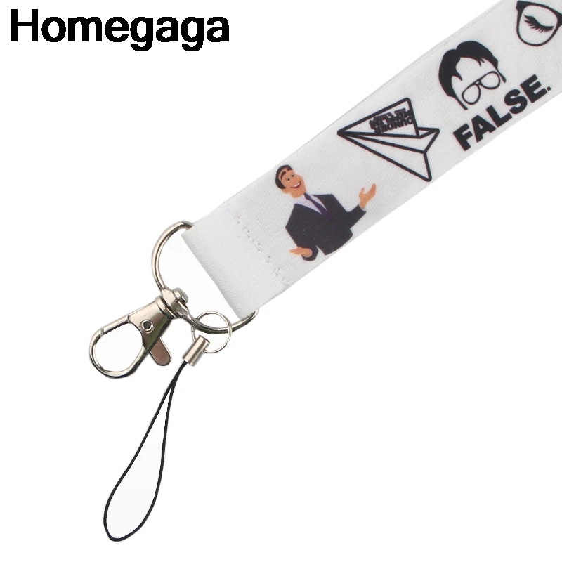 Homegaga офис ТВ шоу 90s аксессуары для ключей для безопасности, защиты телефона USB держатель удостоверения личности ключевой ремень шнур с этикеткой D2280