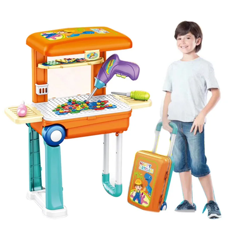 

Creative Kids Electric Drill Nut Assembled Match Tool DIY Model Kit Building Educational Blocks Sets Toys Birthday Gift