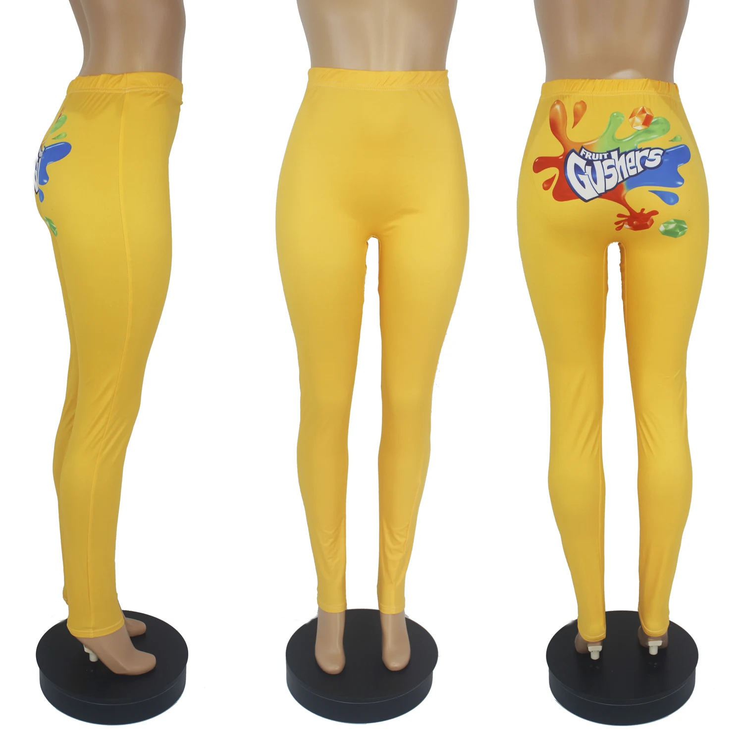 Women Snack Snickers Printed Leggings Fitness Gym Pants Fall Clothes Plus Size Women Clothing Black High Waist Trousers