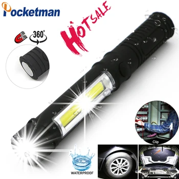 

Mini Portable Flashlight powerful Working Inspection Torches COB LED Multifunction Maintenance flashlight with Magnetic Base