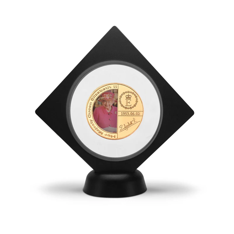 coin3 with stand WR queen Elizabeth II Золотая сувенирная монета с подарочной коробкой королевская семья памятные монеты коллекционные вещи медаль дропшиппинг - Цвет: coin3 with stand