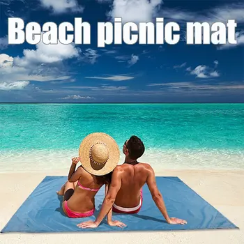 

Picnic Mat Folding Large Nylon 2 Color Oxford Cloth Camping Carpet Sandless Placemat Shade Canopy Cooking Blanket Waterproof