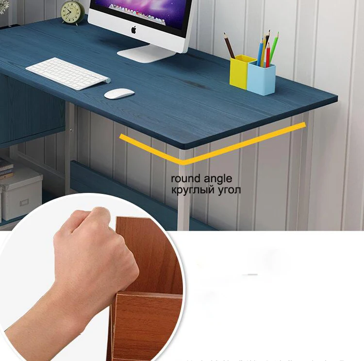 120cm simple Computer desk student writing desk with bookshelf combination notebook table bedroom furniture