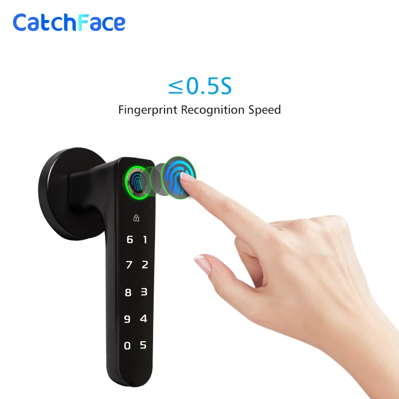 Kopen Elektronische Handvat Smart Lock Vingerafdruk Biometrische Digitale Code Keyless Deurslot Voor Thuis Compatibel Met Verschillende Insteekslot