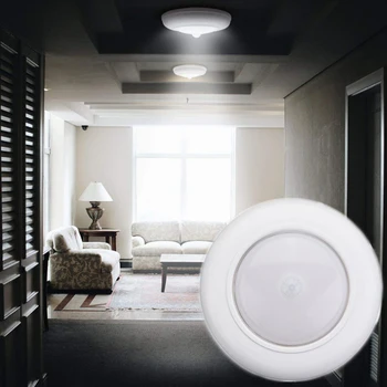 

PIR Motion Sensor LED Ceiling Light Battery Night Lights for indoor Garage bathroom toilet warehouse wardrobe lighting Fixture