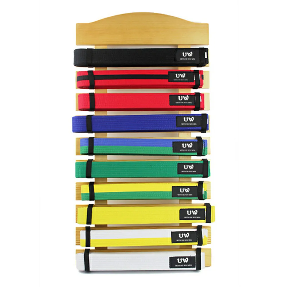 Cinturón de exhibición Karate para artes marciales, de exhibición de madera para cinturón Taekwondo, 8 cinturones - AliExpress