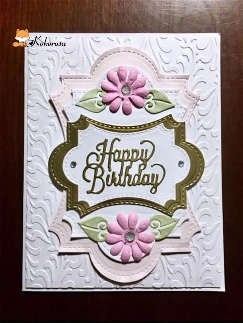 

Kokorosa Cutting Dies Metal Dies Die Layer Frame Border New 2019 Scrapbooking Album Card Making Embossing Stencil Diecuts