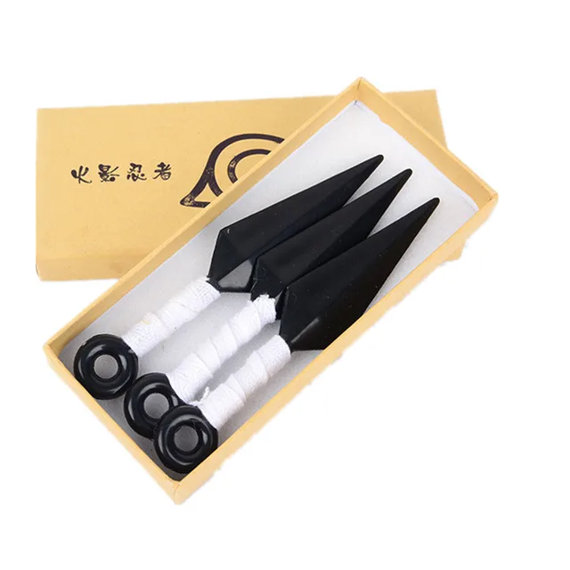 3pcs/set High quality Hatake Kakashi Deidara Haruno Sakura Kunai Shuriken Weapons Cosplay PVC Cosplay Accessories 1