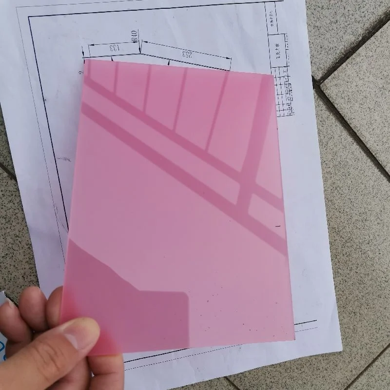 Glossy Rectangular Pink Acrylic Sheet, Thickness: 2mm, Size: 4 X 8