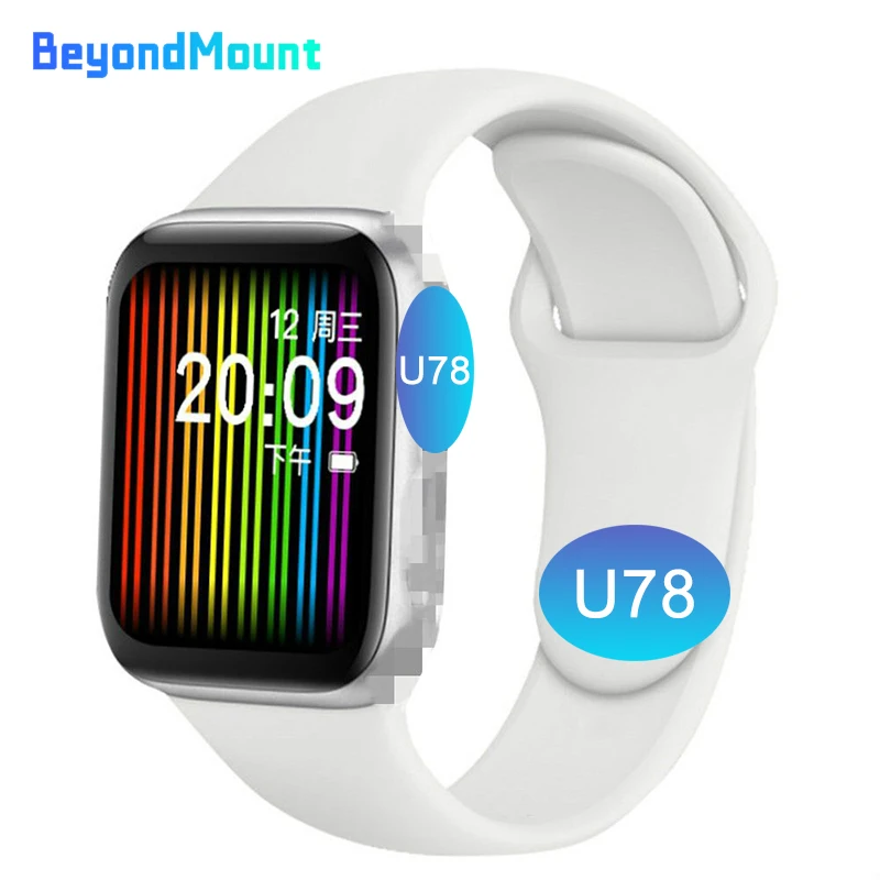 

U78 Smart Watch 2020 Heart Rate Body Temperature Bluetooth Call IP67 Waterproof IWO Max 2.0 Smart Watch 12 for Android IOS