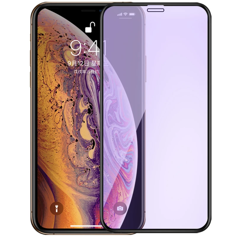 Защитное стекло анти синий свет для iPhone 6 7 8 plus X XS MAX защита экрана из закаленного стекла