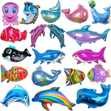 Duże morze koń Shark ryby rozgwiazda delfin balon ze zwierzęciem dla dzieci dekoracje na przyjęcie urodzinowe dostaw folia balony zabawki(China)