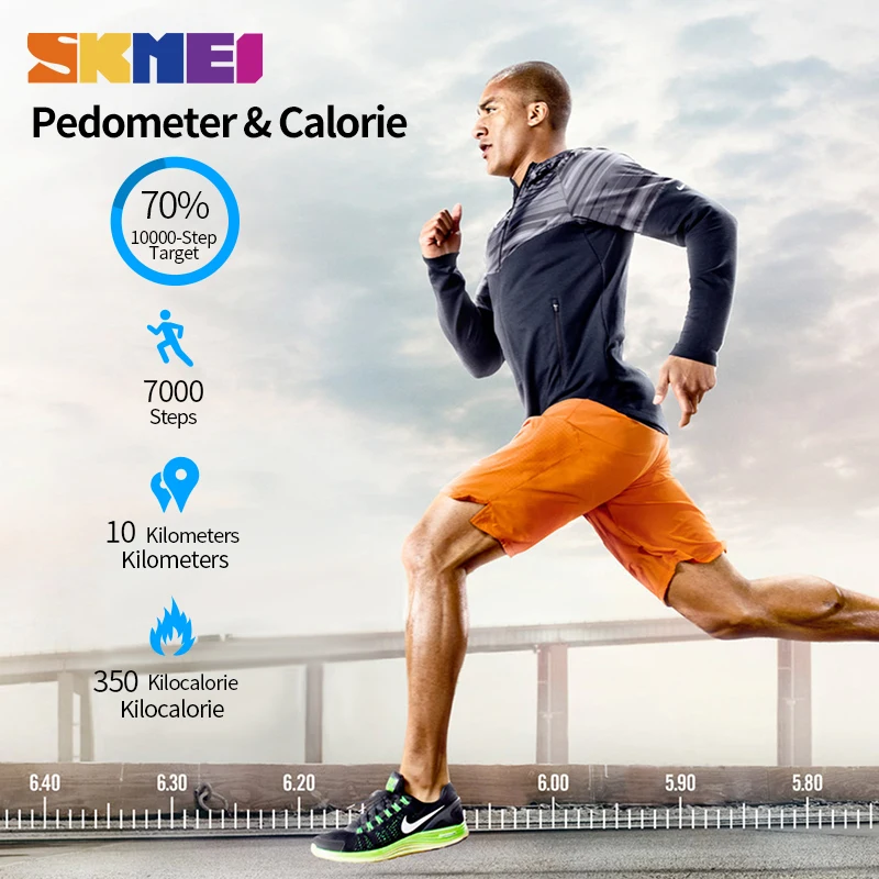 SKMEI Sport Smartwatch Women Men Watches Waterproof Blood Pressure
Monitor Heart Rate Smart Bracelet Wristwatches Sport