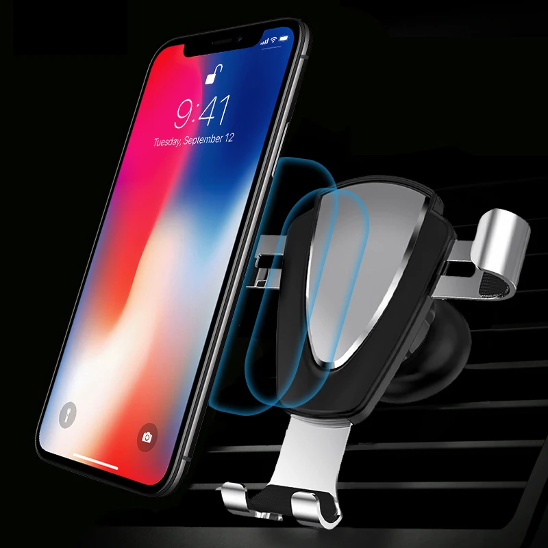Универсальный автомобильный держатель для телефона для IPhone, samsung, huawei, автомобильный держатель для мобильного телефона с вентиляционным отверстием, металлический гравитационный держатель для мобильного телефона Z2
