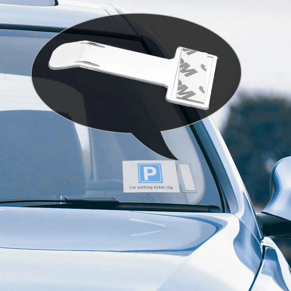 4x Car  Park Ticket Receipt Permit Card Holder Clip Sticker Windscreen T ZPHWD 