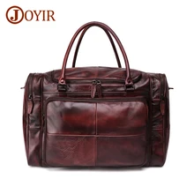JOYIR, натуральная кожа, мужская дорожная сумка для путешествий, мужские дорожные сумки, большая вместительность, портативные сумки на плечо для выходных, сумка-тоут, высокое качество