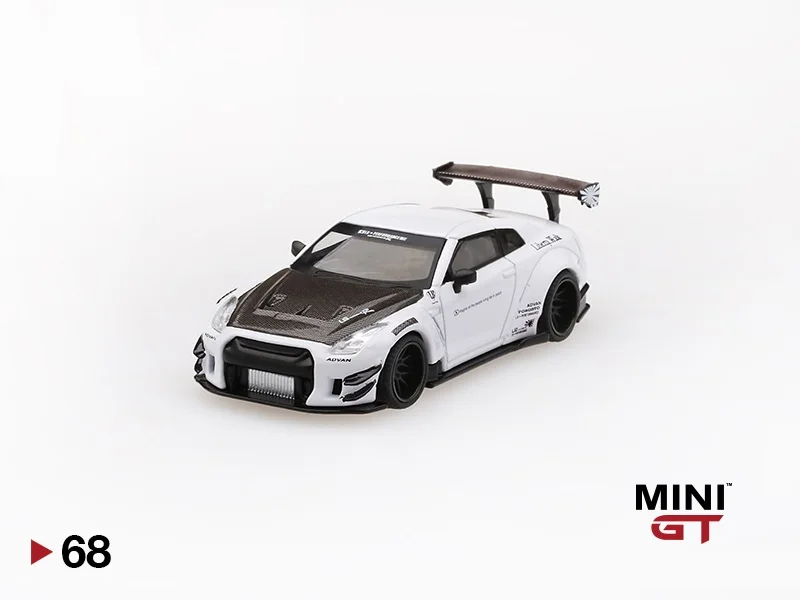 Мини GT 1/64 Honda Civic Тип R Acura NSX GT3 mlaren Senna Toyota Супра LB работает Nissan R35 литая модель автомобиля - Цвет: Nissan GTR White LHD