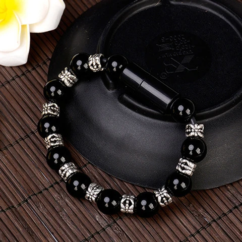 Smart Charger Bracelet Beads USB Invisible Charging Data for IPhone Type C Android Women Bracelet Jewelry Wrist