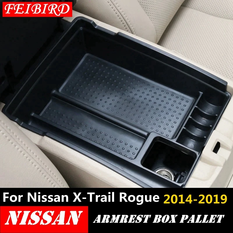 Черная центральная консоль для Nissan X Trail T32 Rogue 2014 2019 многофункциональный ящик