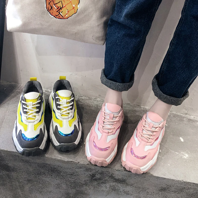 

Womens Trainers Women's Sneakers Summer Shoes Breathable Woman shoes Platform Running Woman's 2020 Mesh Heels Colorful Fashion