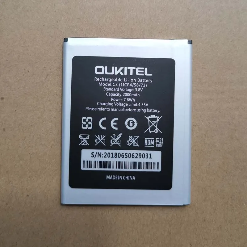 

2000mah new battery for oukitel C3