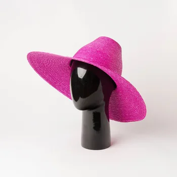 

01909-hh7381 handmade straw fashion lady sun cap women leisure holiday beach hat