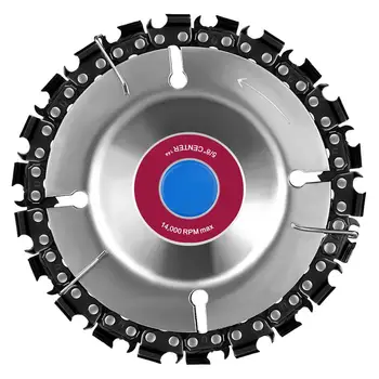 

1Pc 4 Inch 22 Tooth Grinder Disc and Chain Fine Abrasive Cut Chain Carver Attachment for Angle Grinder