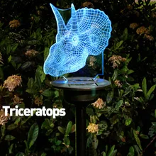 Солнечные садовые светодиодные фонари 3D животное орнамент ярд лампа открытый газон Декор TSH магазин