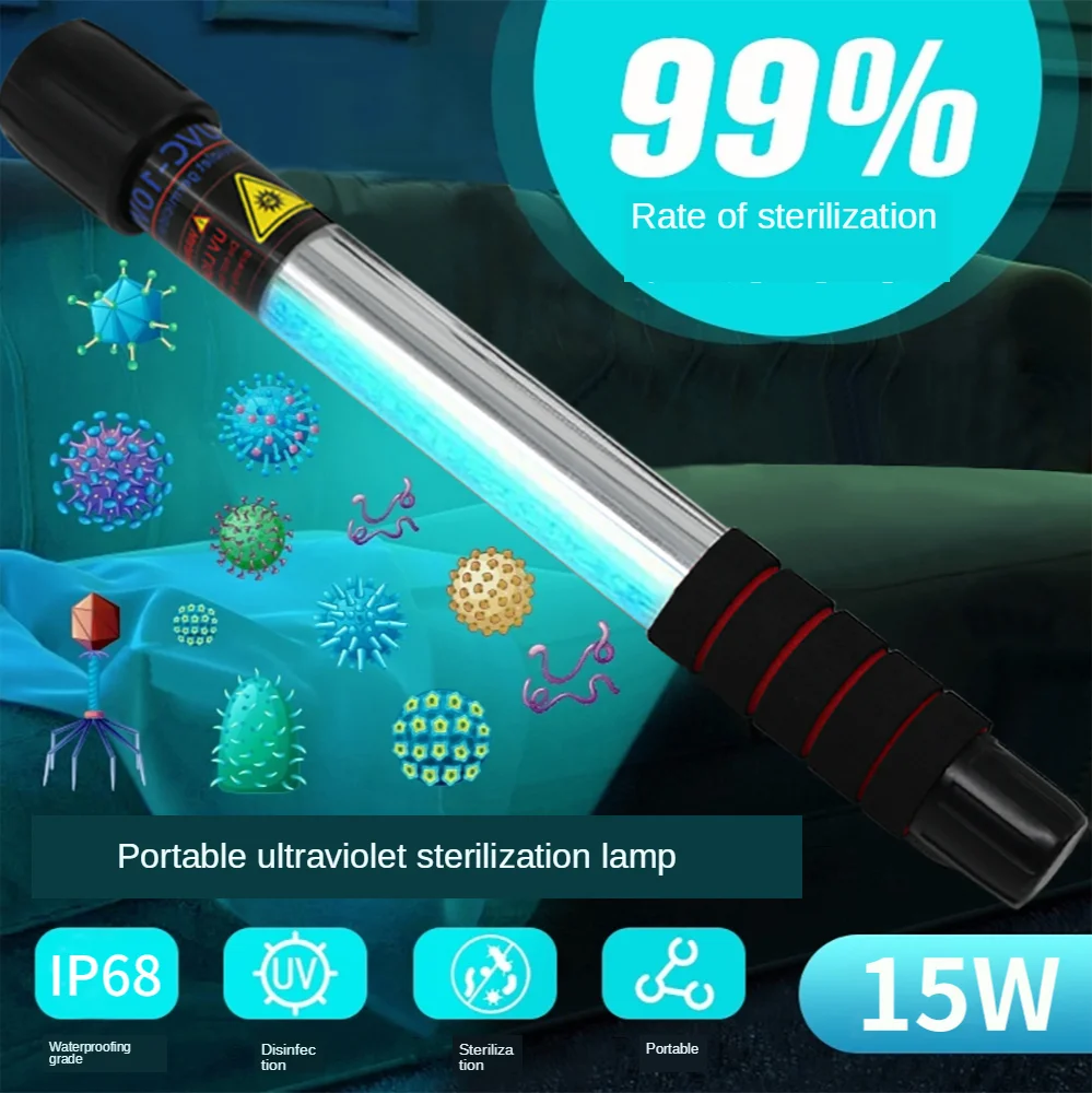 

LED UV Disinfection Lamp charge Portable Disinfection Stick UVC Germicidal light for Disinfection Deodor