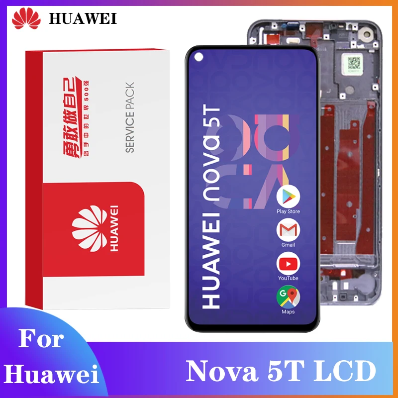 Высокое качество дисплей для Huawei Nova 5T LCD сенсорный экран дигитайзер сборка с