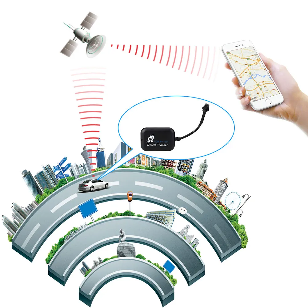 Профессиональный автомобильный Глобальный gps-трекер локатор 4 полосы слежения против кражи