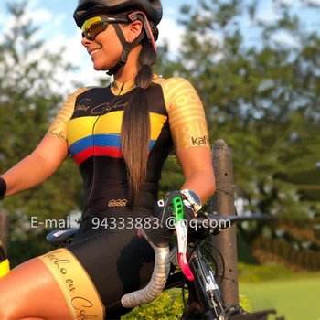 

kafitt clothes for women's bicycle cycling Jersey sexy suit jumpsuit road bike clothing cycling triathlon summer running tights