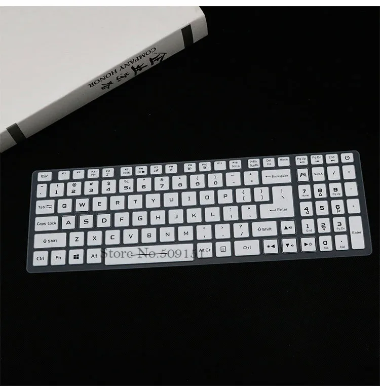 Силиконовая для ноутбука клавиатура для ноутбука защитная кожа для acer Predator Helios 300() 15,6 дюймов - Цвет: White