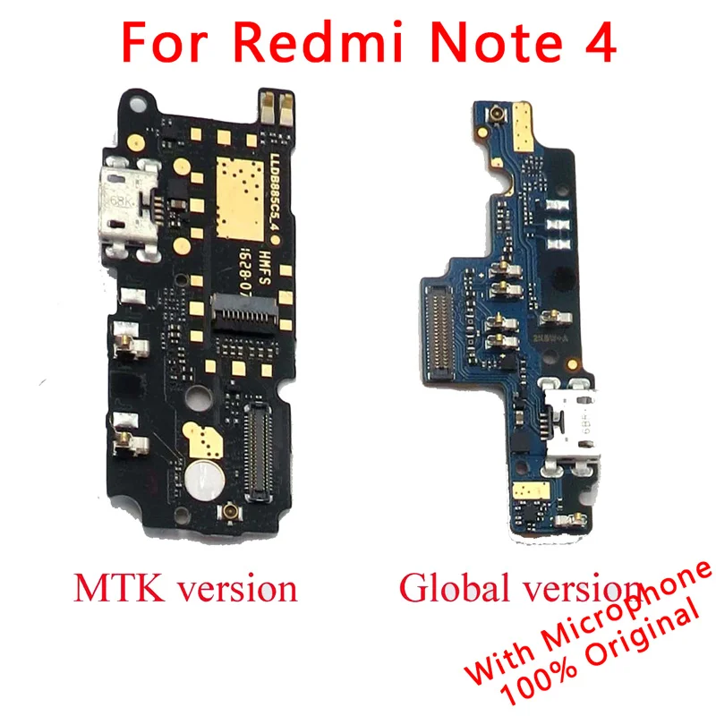 Оригинальный разъем USB Dork для Redmi Note 4 зарядный порт гибкий кабель зарядное