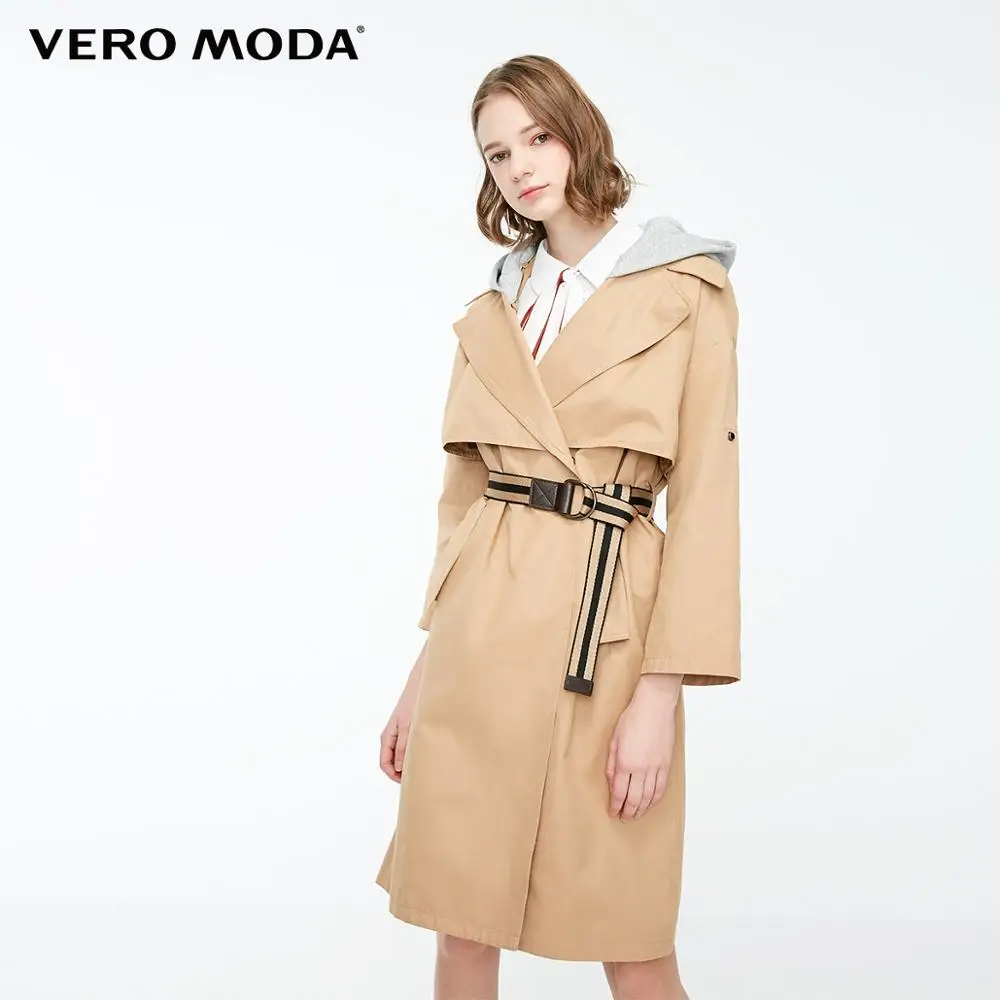 

Vero Moda Women's Detachable Hood Cotton Trench Coat | 319121515